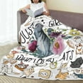 thumbnail image 4 of Cat Blanket Ultra Soft Flannel Throw Blanket Just a Girl Who Loves cat Blankets Cat Gifts for Cat Lovers Cozy Lightweight Blankets for Women Kids Adults 50"X 40", 4 of 6