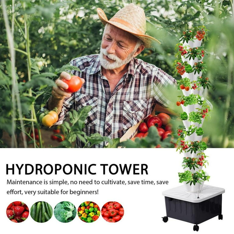 WZTO Hydroponic Vegetable Tower 10 Layered Hydroponic Tower 50