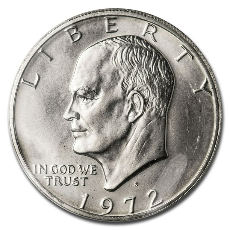 U.S. Mint 1971-1974 Eisenhower Dollar GEM, Blue Mint Envelope, BU