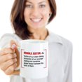 thumbnail image 2 of Middle Sister Funny Unique Definition Quote Coffee & Tea Gift Mug, Cute Ornament, Meaningful Décor And Cool Gag Gifts For Awesome Sisters From An Older, Elder, Oldest, Younger Or Youngest Sister, 2 of 4