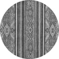 thumbnail image 1 of Ahgly Company Indoor Round Abstract Gray Modern Area Rugs, 6' Round, 1 of 4