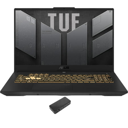 ASUS TUF Gaming F17 Gaming/Entertainment Laptop (Intel i5-12500H 12-Core, 17.3in 144 Hz Full HD (1920x1080), GeForce RTX 3050, 64GB RAM, 512GB PCIe SSD, Win 11 Home) with USB-C Dock