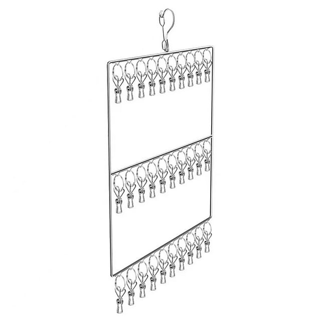 Estante De Secado De Tela, Estante De Clip De Secado De Calcetines Con Diseño De Vertical Para Almacenamiento De Ropa