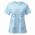 thumbnail image 4 of Aloohaidyvio Tops,Women Casual Tops Round-Neck Lace Hollow Out Short Sleeve Pullover Slimming T-Shirt, 4 of 4