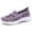 Purple, variant on Women Casual Shoes Embroidered Mesh Upper Soft Non Slip Sole Slip On Flat Shoes Stylish Comfortable Footwear For Daily Wear ,Us Size:8