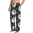 thumbnail image 3 of Mens Pajama Pants - Soft Sleep & Lounge Pants for Men, lemons Sicilian style navyblue Cuteness Casual PJ Bottoms Pants with Pockets, 3 of 5