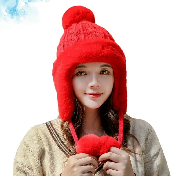 LULULION Knitted Hat Simple Warm Wool Hat for Women during Fall Winter 1Pack