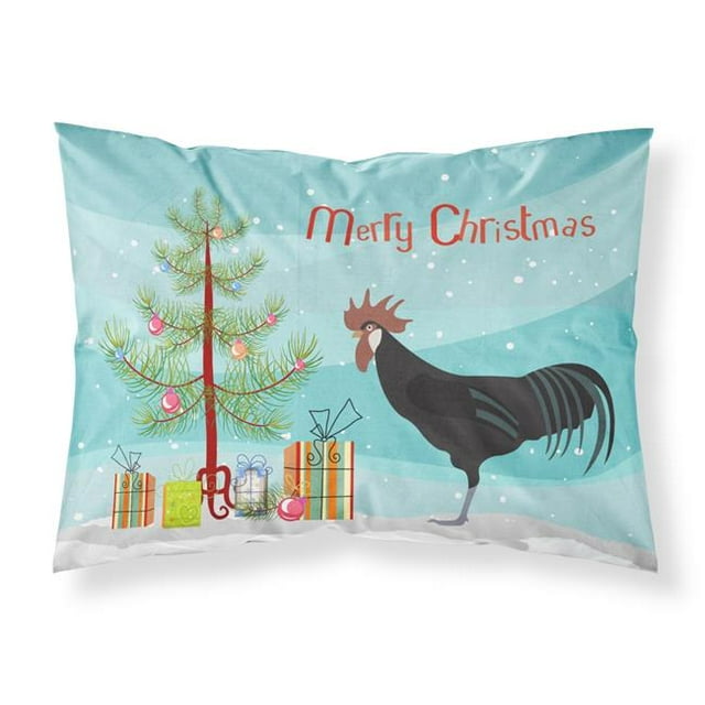 Carolines Treasures BB9208PILLOWCASE Minorca Ctalalan Chicken Christmas Fabric Standard Pillowcase