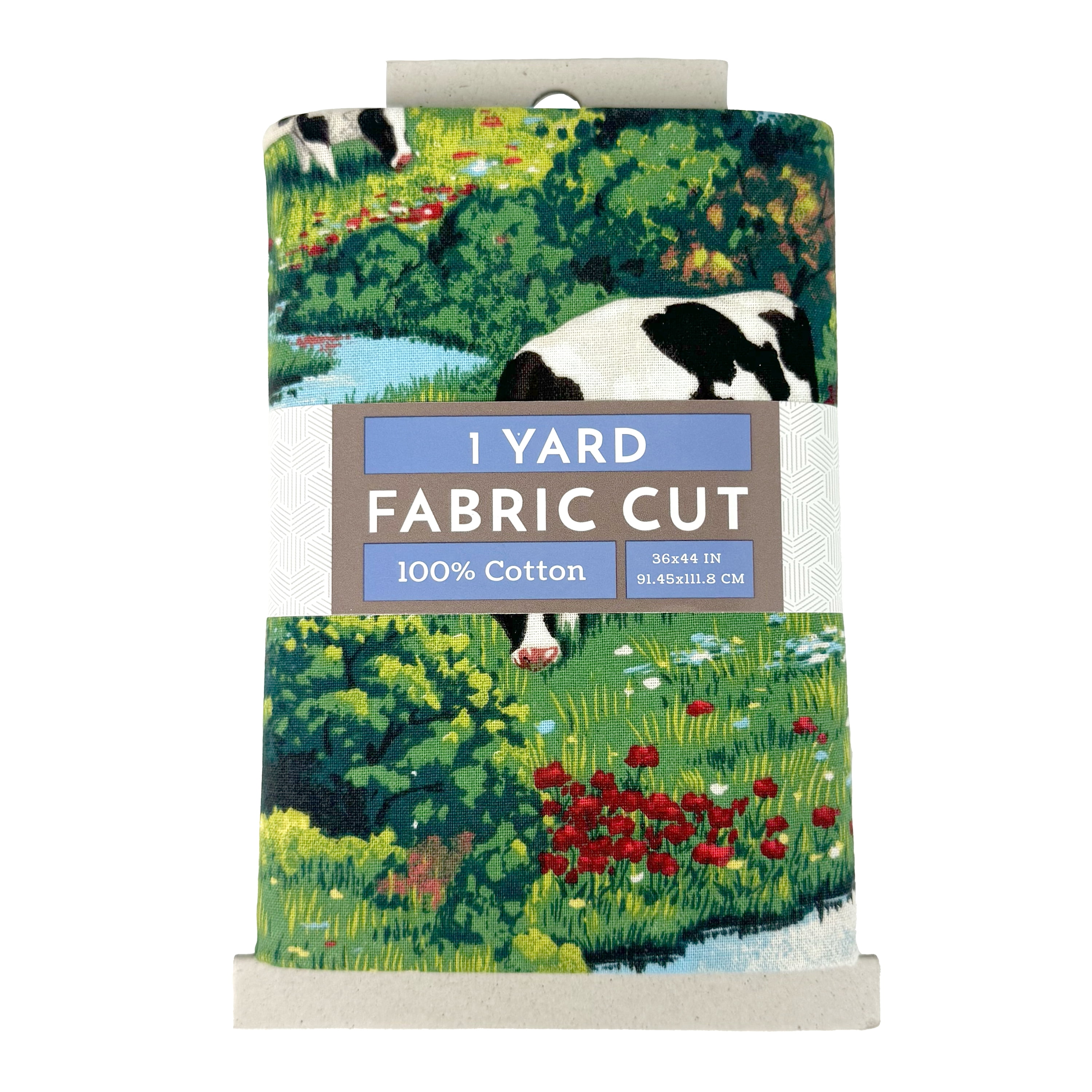 Fabric Cuts COWS GREEN