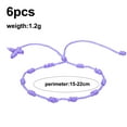 thumbnail image 2 of 6 Pieces Adjustable Knotted Bracelet Amulet Friendship Protection Bracelets for Women and Teen Girls, 2 of 5