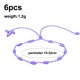 thumbnail image 2 of Juego de 6 pulseras anudadas ajustables, amuleto, pulseras de protección de la amistad para mujeres y niñas Adepaton BST3002770-1, 2 of 5