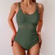 thumbnail image 4 of Bikini Trajes de Baño de Mujer 2025 Primavera de la Moda Sexy Color Sólido Bikini Traje de Baño Conjunto, Traje de Baño con Falda, 4 of 9
