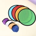 thumbnail image 4 of Byfri 10 Pack Multicolor Round Foldable Flying Disc Hand Fans Portable Cooling Fans for Summer Outdoor 25cm, 4 of 7