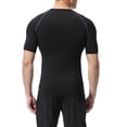 thumbnail image 6 of GZWYHT Mens T-Shirts,Compression Shirt Men's Spring And Summer Solid Color Quick Drying Breathable Tights Sweat Basketball Training Sports Wear Fitness Top Tshirts Shirts,Workout Shirts Black L, 6 of 6