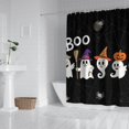 thumbnail image 2 of Happy Halloween Pumpkin Ghost Shower Curtains,Reusable Halloween Show Curtain with Hooks Classic 72x72 in Polyester Bathroom Curtains for Bathroom Bathtub Autumn Holiday, 2 of 6
