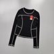 thumbnail image 3 of Traje de Yoga curvo de manga larga para mujer, Top corto deportivo adelgazante para entrenamiento, camiseta de secado rápido para correr y Fitness, 3 of 6