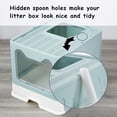 thumbnail image 6 of Vealind Foldable Cat Litter Box with Lid Front Entry & Top Exit XXL Extra Large Space Covered Kitty Litter Boxes Enclosure Toilet (Green), 6 of 7