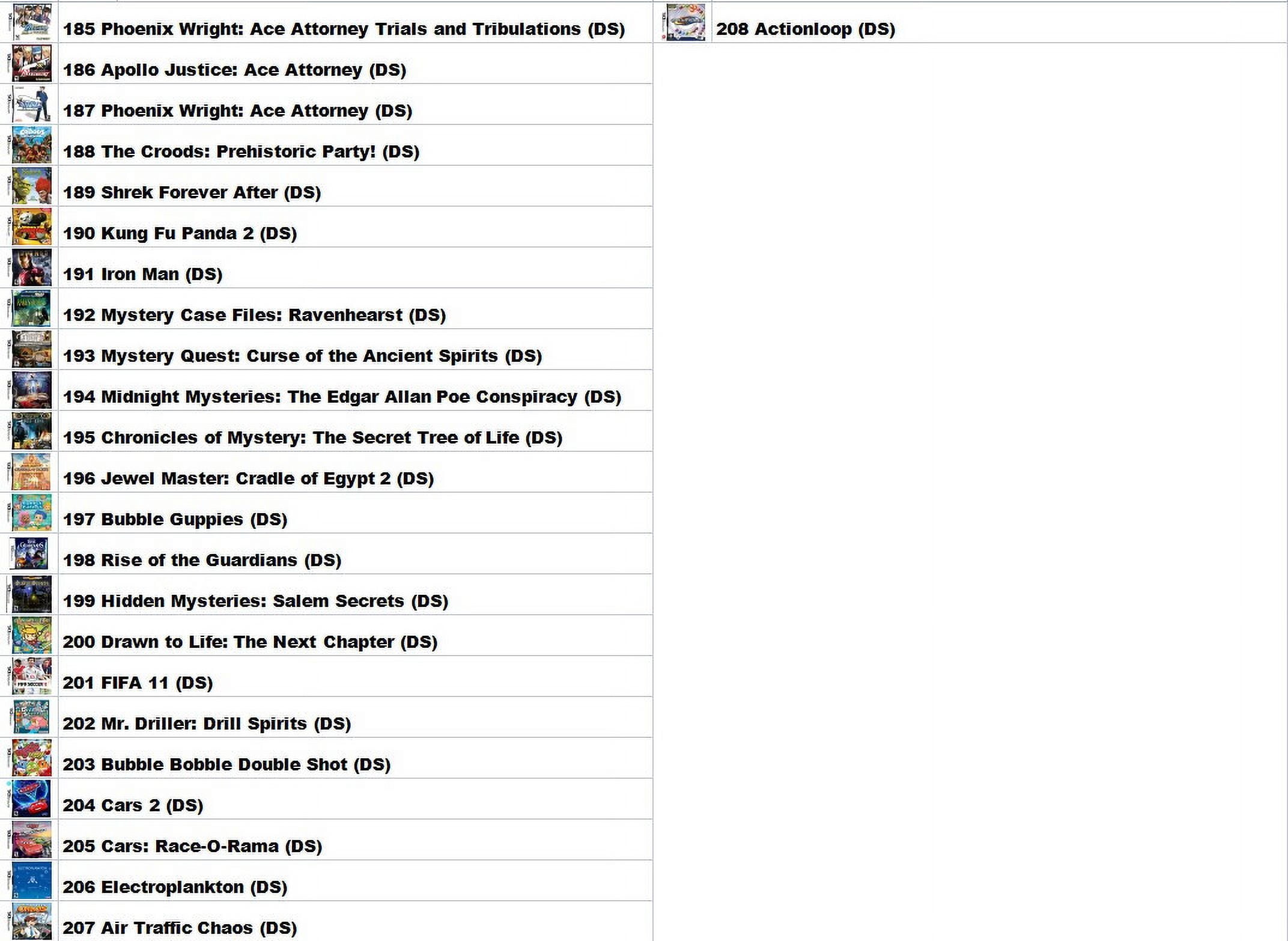 Nintendo 208 Popular DS Game Collection, US Version