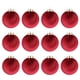 thumbnail image 2 of Adornos de bola de Navidad de terciopelo Paquete de 12 | Grandes decoraciones de árbol de vacaciones flocadas a prueba de roturas de 2.36" | Acabado mate Rojo Burdeos Tan Blanco Tierra | Elegante, 2 of 7