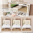 thumbnail image 6 of New Large Mirror Vanity Desk for Bed room  , Modern Makeup Vanity Set with Power Outlet and Hair dryer holder, 5 Drawers , 3 Lighting Color Adjustable Dressing Table for Bedroom, White Color, 6 of 24