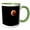 Green/White, variant on 3drose, Super Blood Moon and Lunar Eclipse January 20, 2019., 11oz Two-tone Yellow Mug