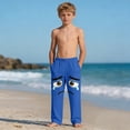 thumbnail image 6 of Kids Boys Girls Sweatpants Crying Face Print Elastic Waist Cotton Joggers Pull-on Trousers for Daily Play, 4-13Y, 6 of 9
