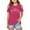Hot Pink, variant on Girls Shirts Graphic Letter Print Short Sleeve Shirts Shoulder Cut-Out Summer Oversized Tops Clothes for Girls 9-10 Years