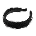 thumbnail image 1 of Diadema trenzada de cabello sintético Unique Bargains 1 pieza 1.65 pulgadas Negro, 1 of 7