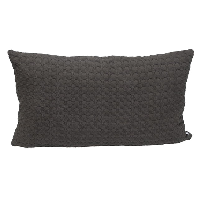 Almohada Parkland Collection Transitional Solid Grey 36x66 cm