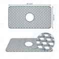 thumbnail image 2 of Mocoloo Silicone Sink Mat Kitchen Sink Protectors for Kitchen Sink, 26"x 14" Sink Mat Grid Non-Slip Folding Sink for Bottom of Farmhouse Stainless Steel Porcelain Sink Pad, Flower Cutout Pattern, 2 of 9