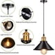 thumbnail image 2 of Lámpara colgante industrial E27 Lámpara de techo colgante de base retro Luces colgantes de metal Iluminación de la cocina del hogar, juego de barra colgante de 3 (negro) brillar Electrónica, 2 of 5