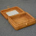 thumbnail image 2 of Rattan Woven Storage Box with Lid Handmade Jewelry Boxes Makeup Organizer Wooden for Sundries Tea Case Containers Gift, 2 of 6
