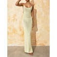 thumbnail image 4 of Michellecmm  Women's Long Slim Cami Dress Sleeveless Side Split Knit Dress, 4 of 9