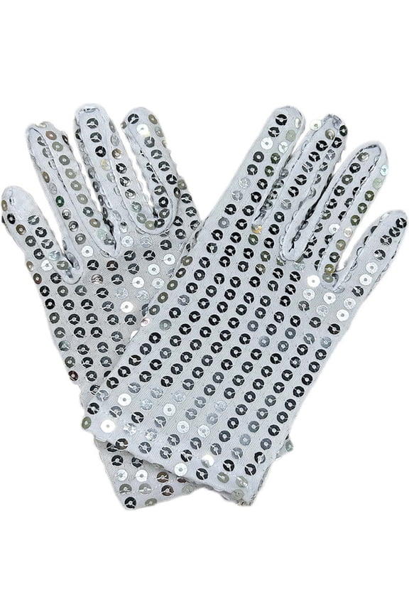 Orangide Sequin Gloves Sparkly Performance Gloves for Adults Kids, Full Finger Glitter Gloves for Halloween Party, Dance Stage Accessories
