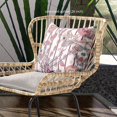 thumbnail image 2 of Pond Peacock Indoor/Outdoor Fabric Pillow in White Magenta 18x18, 2 of 4