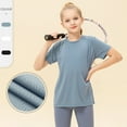 thumbnail image 6 of GYRATEDREAM Youth Girls Athletic Shirts Short Sleeve Crewneck T-shirts Kids Athletic Sports Tee Sports Activewear, 6 of 9
