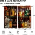 thumbnail image 3 of dinii Wine Bottle Kitchen Curtains Cafe Curtains for Bathroom Dining Room Living Room Pocket Window Drapes 2 Panels Set 28"x36", 3 of 5