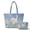 Cute Cat Daisy Blue, variant on Xixirimido Vintage Hippie Flower 2-in-1 Quilted Tote & Makeup Bag, Lightweight Spacious Shoulder Bag for Daily, Travel & Shopping Use