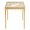 thumbnail image 2 of SAFAVIEH Leilani Modern Palm Leaf Glass Side Table, Gold Leaf, 2 of 9