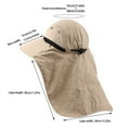 thumbnail image 2 of PMVFHDE Sun Hat For Women Solid Color Sunscreen Mesh Style Fisherman Hat With Neck Cover Outdoor Hat, 2 of 4