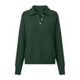 thumbnail image 4 of GUACER Womens Sweaters Casual Soft Knit Long Sleeve Polo Pullovers Button-Down Collar Loose Fit Tops for Fall Winter, 4 of 4