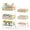 light brown, variant on Metal Nursery 3 Tier Rolling Cart with Dividers and Drawers, Mobile Utility Cart with Wheels Diaper Caddies Organizer for Changing Table, light brown
