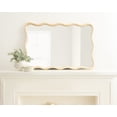 thumbnail image 3 of Kate and Laurel Talma Modern Scalloped Rectangle Wall Mirror, 24 x 36, Natural Wood, Rectangular Wavy Mirror for Use as Bathroom Mirror for Over Sink or Cute Nursery Mirror, 3 of 9