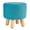 Light blue, variant on H&B Luxuries Fabric Round Padded Ottoman Foot Rest Stool (4 Legs-Vintage Beige)-ST-OPFS4