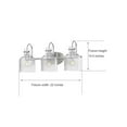 thumbnail image 3 of allen + roth Littleton 22.2-Inches 3 -Light Brushed Nickel Traditional Vanity light, 3 of 9