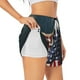 thumbnail image 1 of Balery American Flag Pantalones cortos deportivos para mujer con forro y dos bolsillos, elásticos, para entrenamiento, gimnasio, yoga-XX-Large, 1 of 7