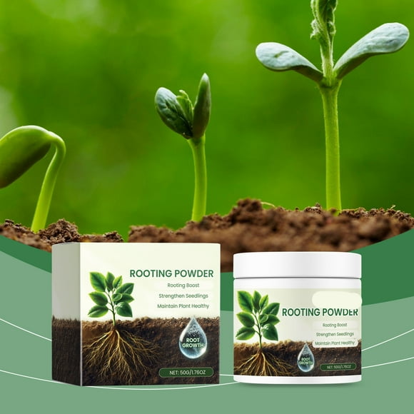4 Pcs Rooting Powder - Accelerates Plant Growth, Boosts Nutrient Absorption, Improves Soil & Water Retention, Strengthens Roots & Immunity for Healthy Plants