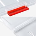 thumbnail image 3 of Plastic Document Filing Case A4 Transparent Storage Box for Office and Home Use, Clear Paper Organizer for Sorting Reports and Essential Files, Sturdy Desktop Holder, Red, 3 of 8