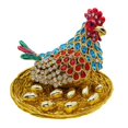 thumbnail image 1 of Figura de huevos para incubar de gallina, joyero esmaltado, caja del Tesoro, caja de baratija creativa artística para mamá, esposa, novia, regalo de, 1 of 9