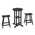 thumbnail image 7 of Costaelm Paradise Counter Height Bar Stools Outdoor Bistro Patio Bar Table Set, Black, 7 of 7
